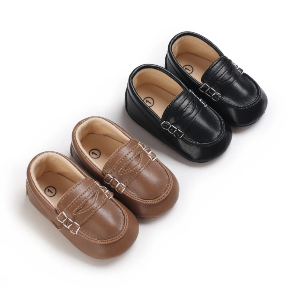 

Baby Boys Girls Cute First Walkers Soft Anti-Slip Sole Pu Leather Crib Infant Toddler Sneakers Slip-on Baby Shoes 0-18M