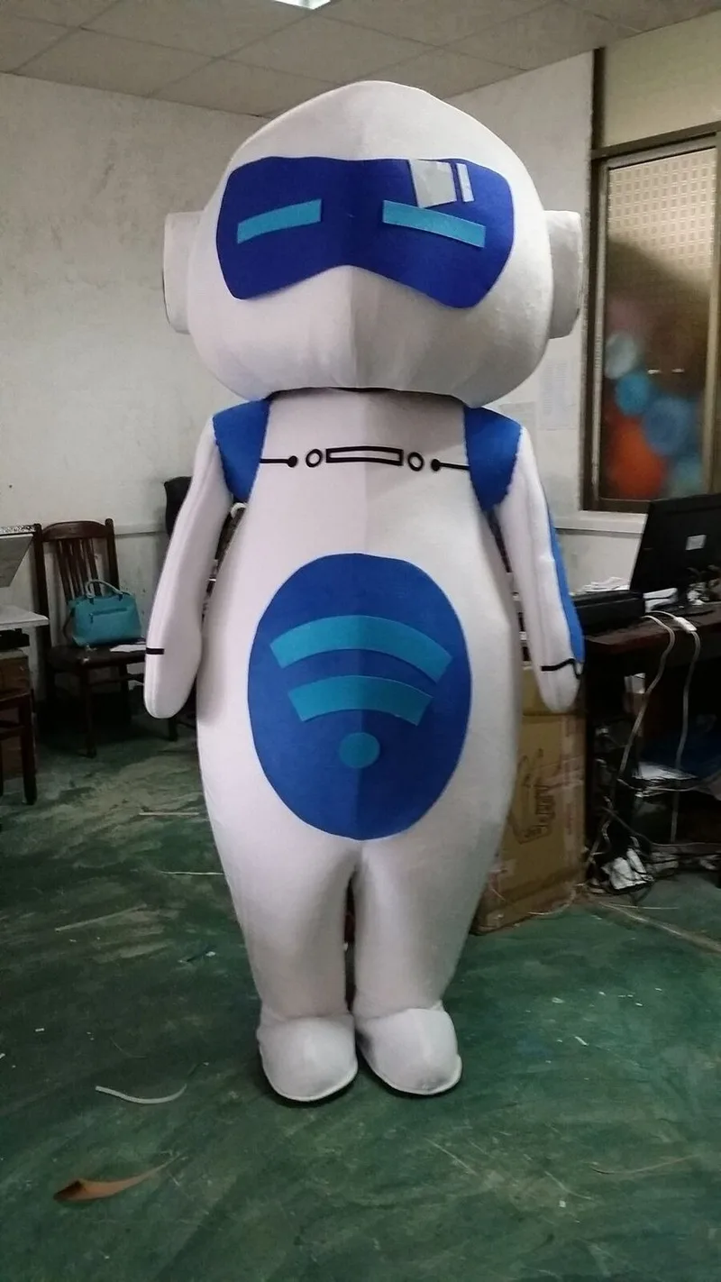 

Robot Mascot Costume Cosplay Fancy Dress Outfit Advertising Hallowe Adult