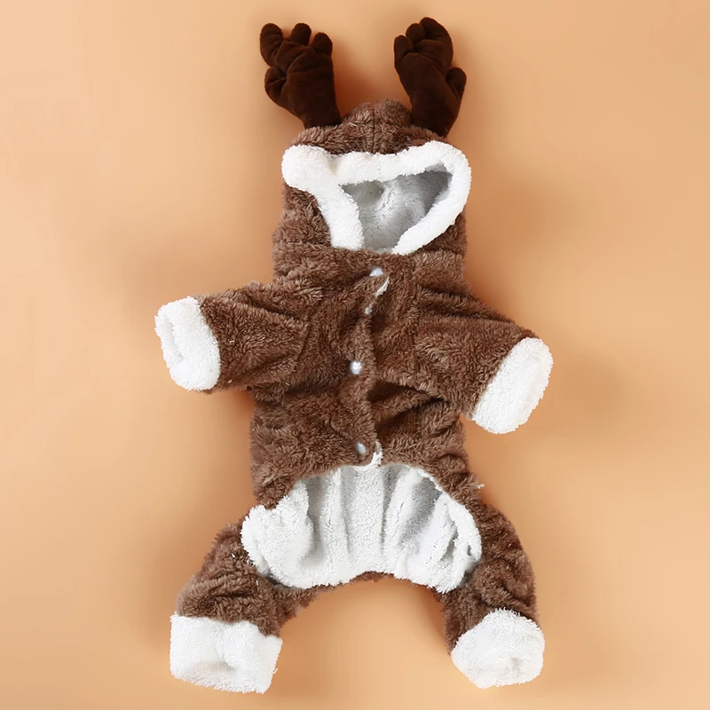 Модные зимние костюмы пальто с капюшоном зимняя одежда для собак милый костюм