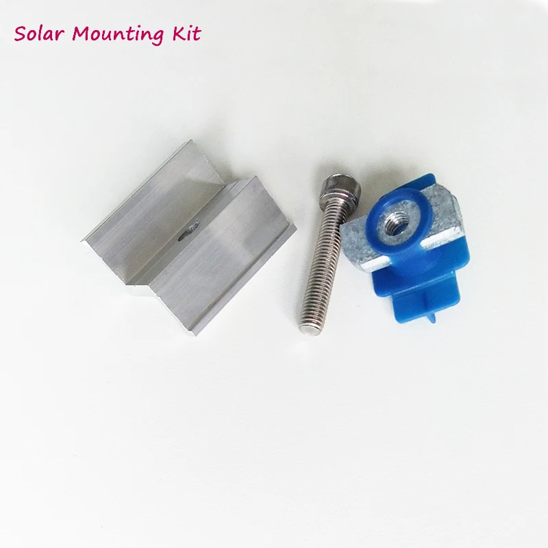 

Solar panel mounting bracket- kit - accessories aluminum end clamp rails for solar panel installtion on off grid solar system