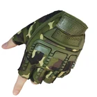 Тактические перчатки с открытыми пальцами, мужские, камуфляжные, для фитнеса, спортзала, мужские, противоскользящие, мотоциклетные, женские, мужские, Военные рукавицы