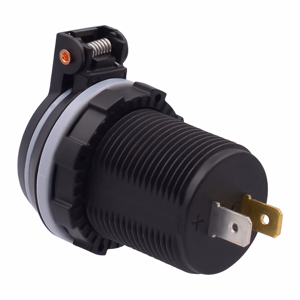 12 24V 4.2A/DC 22W Черный Водонепроницаемый двойной USB автомобильный адаптер зарядное