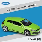 Модель автомобиля Welly 1:36 Volkswagen Scirocco из сплава, Натяжной автомобиль, собирать подарки, не дистанционное управление, транспортная игрушка