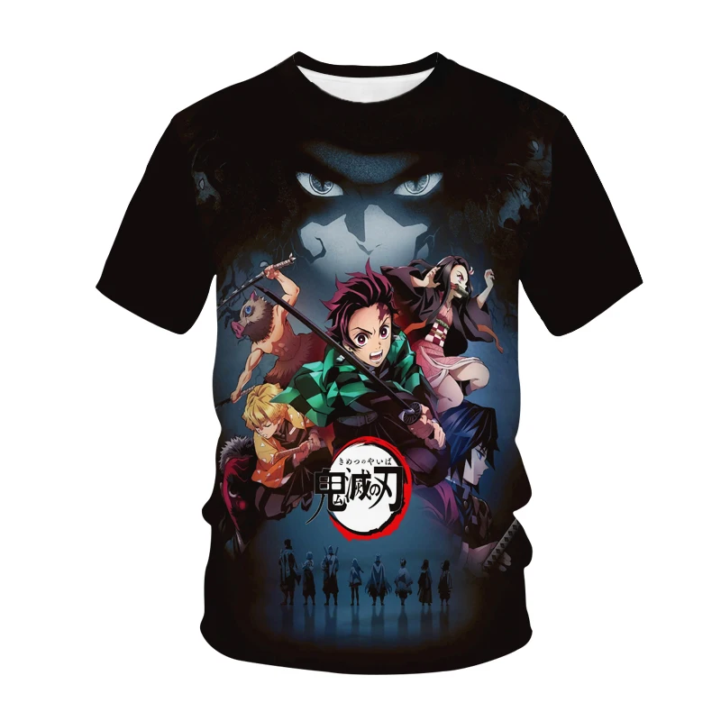 

Japanese Anime Demon Slayer T Shirts Men T-Shirt Kimetsu Graphic Tees Shirt Tanjirou Kamado Kids Boy Girl Tops Tshirt Camisetas