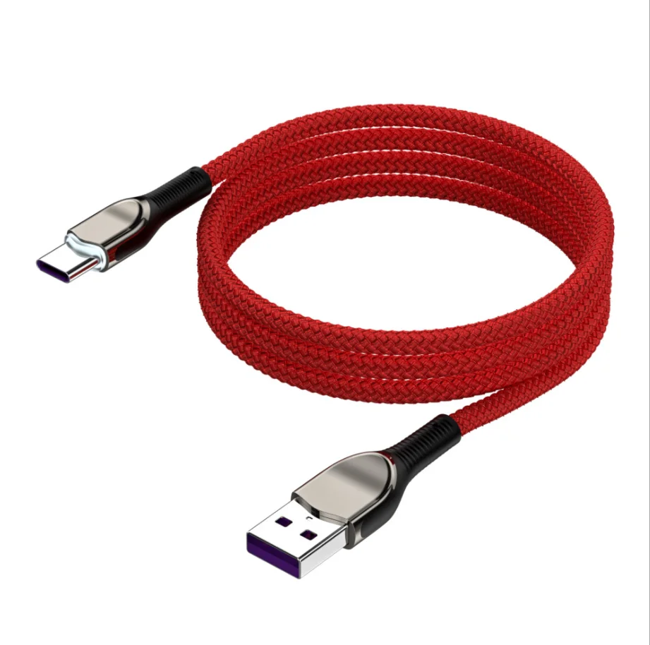 Новый Тканый ленточная лампа Zinc Alloy USB кабель для передачи данных 5A подходит Apple