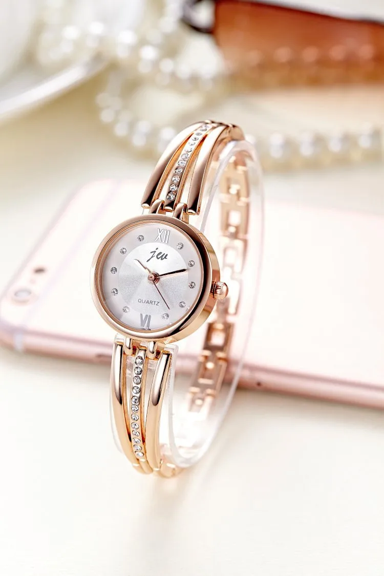 

New Fashion Rhinestone Watches Women Luxury Brand Stainless Steel Bracelet Watches Ladies Quartz Dress Watches Reloj Mujer Clock