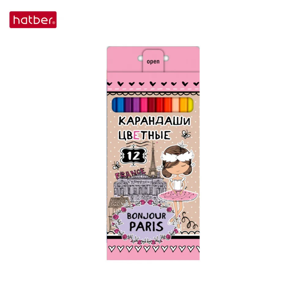 Набор цветных карандашей &quotBonjour Paris&quot | Канцтовары для офиса и дома