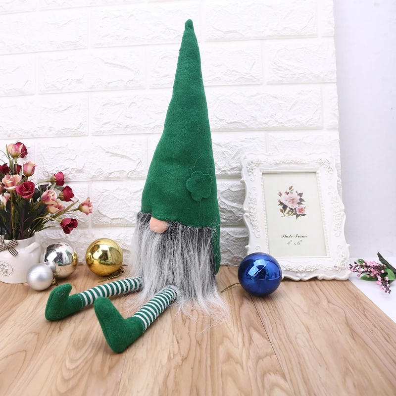 

Patrick's Day Handmade Gnome Plush Easter Bunny Doll Ornaments Irish Elf Decor