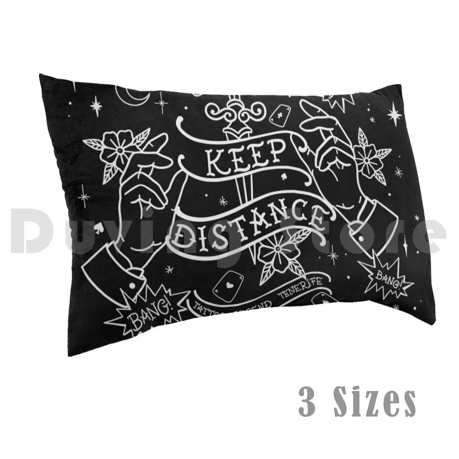

Keep Distance Traditional Tattoo Design Pillow Case Printed 35x50 Tattoo Keep Distance Traditional Tattoo