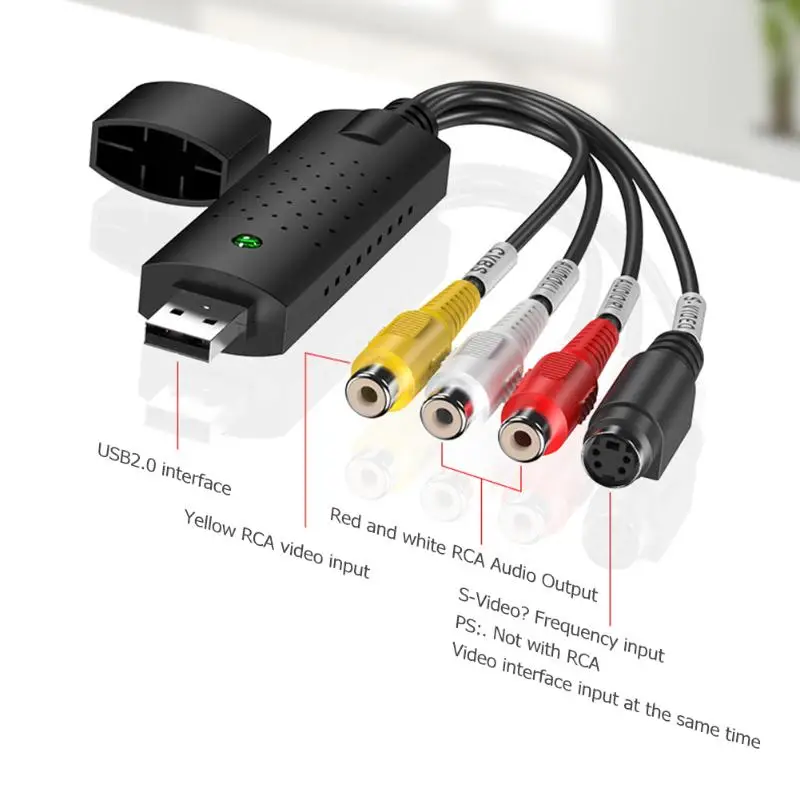 HW-1401 USB2.0 адаптер для видеосъемки с достаточной прочностью и ТВ-тюнер RCA аудио