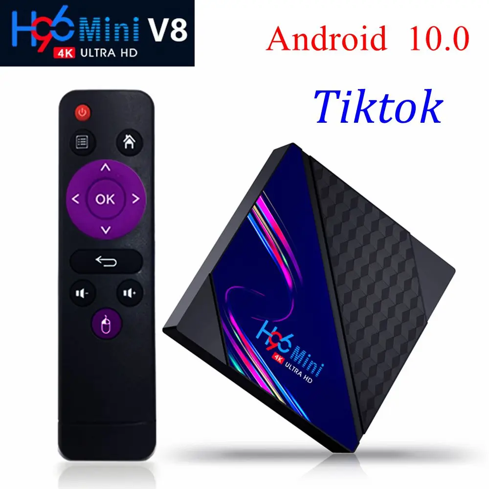 

ТВ-приставка H96 Mini V8 Android 10 1 ГБ 8 ГБ 2 Гб 16 Гб RK3328A четырехъядерный 2,4G Wifi 4K 1080p Google Play Youtube Smart Media Player, 20 шт.