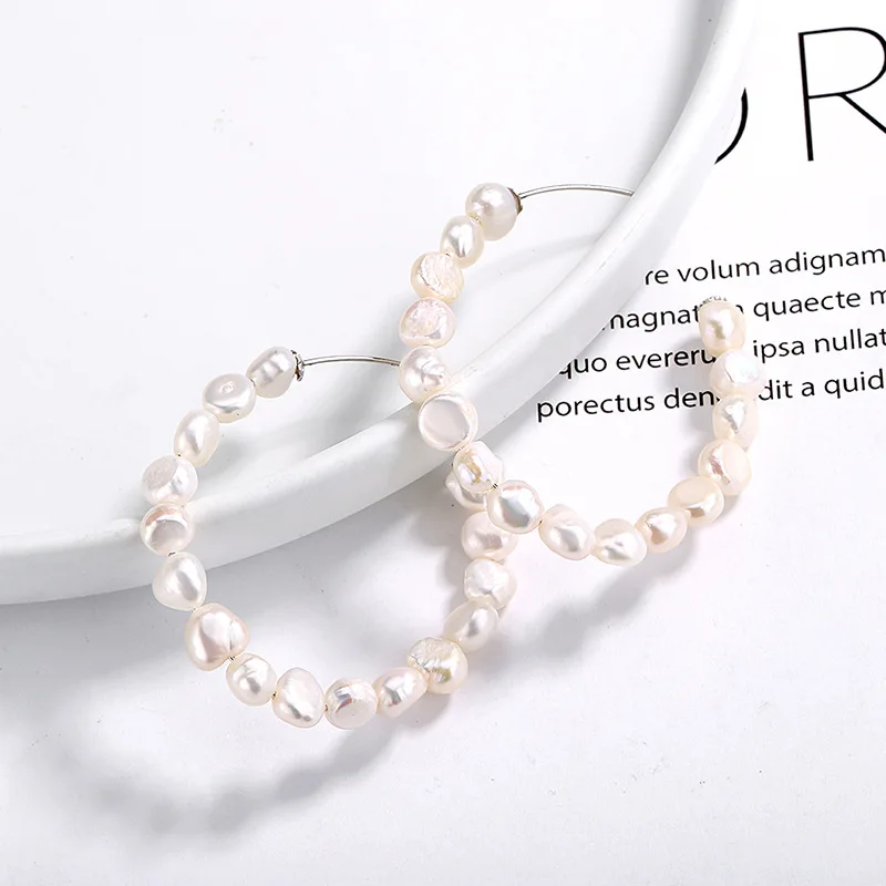 Женские серьги с жемчугом Silvology большие элегантные из стерлингового серебра 925