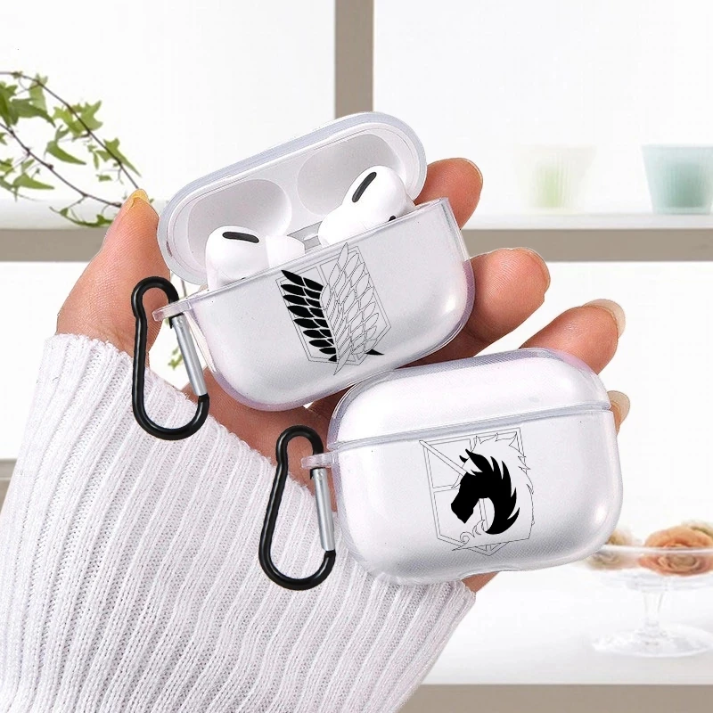 Чехол для наушников Apple Airpods Pro с японским аниме атака на титанов Противоударная