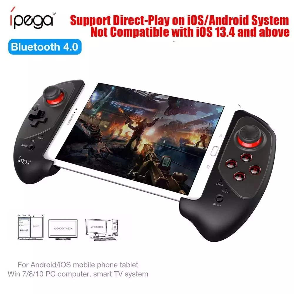 Upgraded Ipega 9083S Wireless Game Controller Bluetooth Gamepad for iOS / Android PG-9083S Telescopic Handle Pad