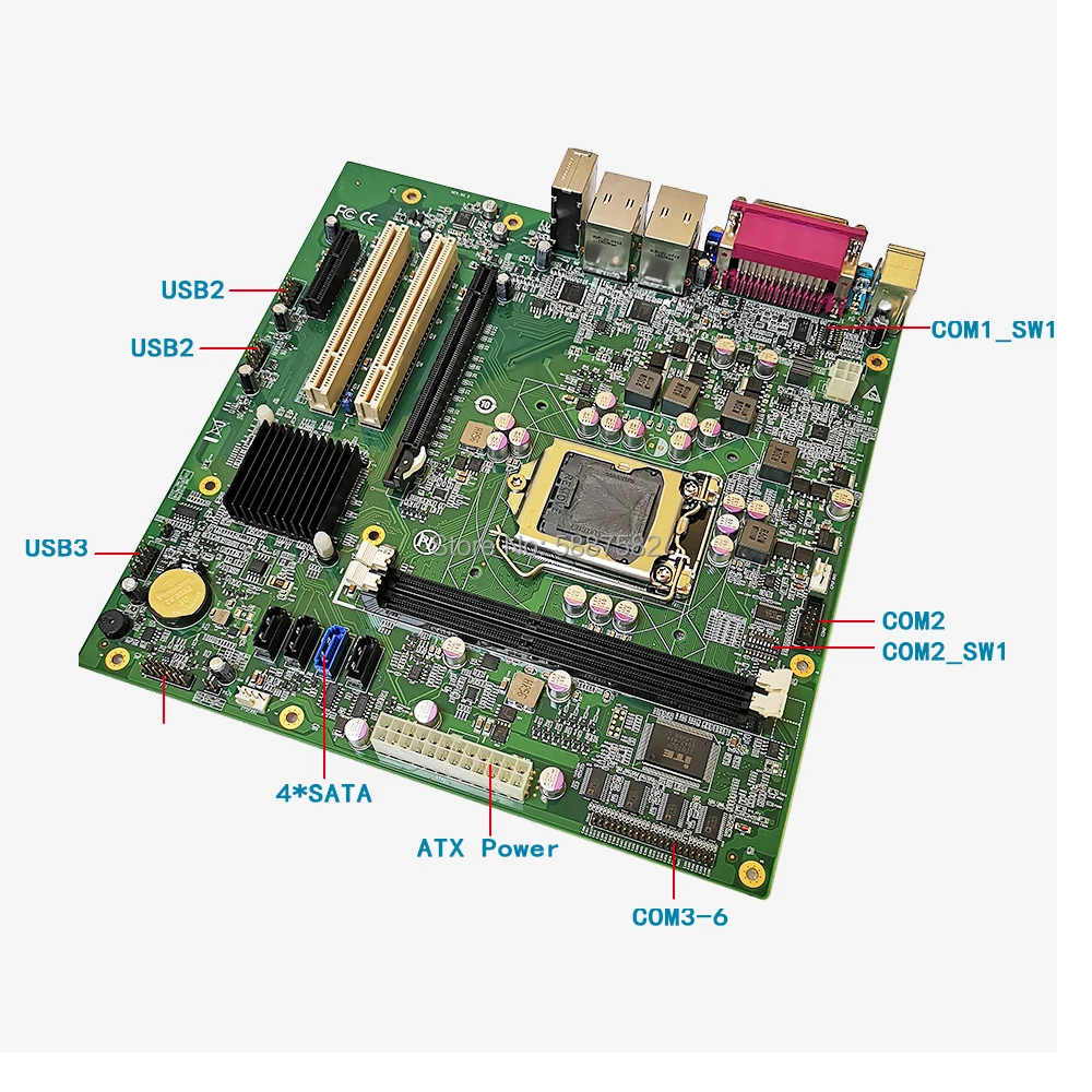 С VGA 6 * COM 4 USB 3 0 2 LAN Intel B75 Промышленная материнская плата Core i7/i5/i3 LGA1155 системная