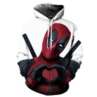 Толстовка с капюшоном Marvel Dead Pool для мужчин и женщин, Повседневная Уличная одежда в стиле Харадзюку, хип-хоп, свитшот с 3D принтом, модная куртка, весна-осень