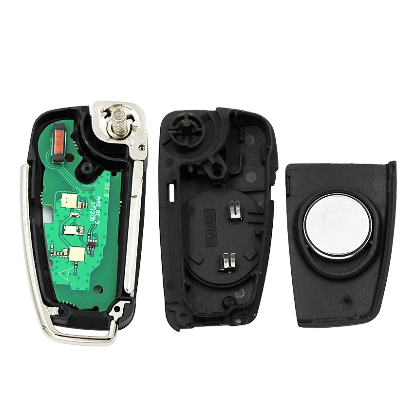 3 кнопки Складной флип дистанционный ключ брелок от машины 315 МГц или 433 ID48 чип HU66
