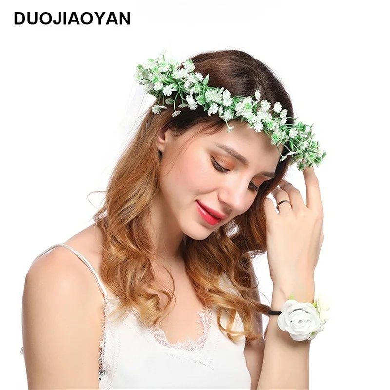 Новая богемная имитация более деликатного и очаровательного цветочного венка