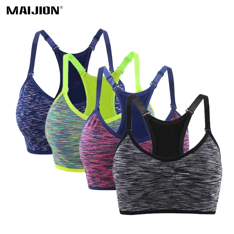 MAIJION Ударопрочный Мягкий Спортивный бюстгальтер Женский Регулируемый бесшовный
