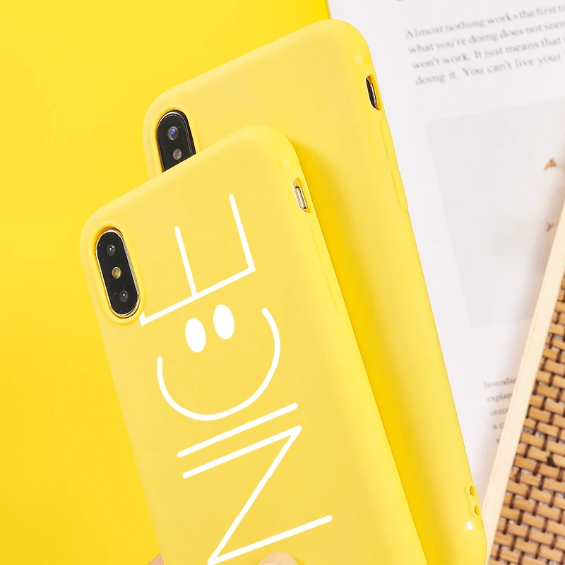 Чехол карамельного цвета для телефона iPhone X XS Max XR симпатичный чехол с надписью и