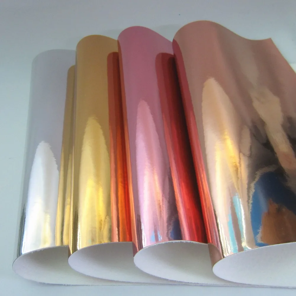 8 шт. листов A4 21x30 см однотонная зеркальная искусственная кожа синтетическая