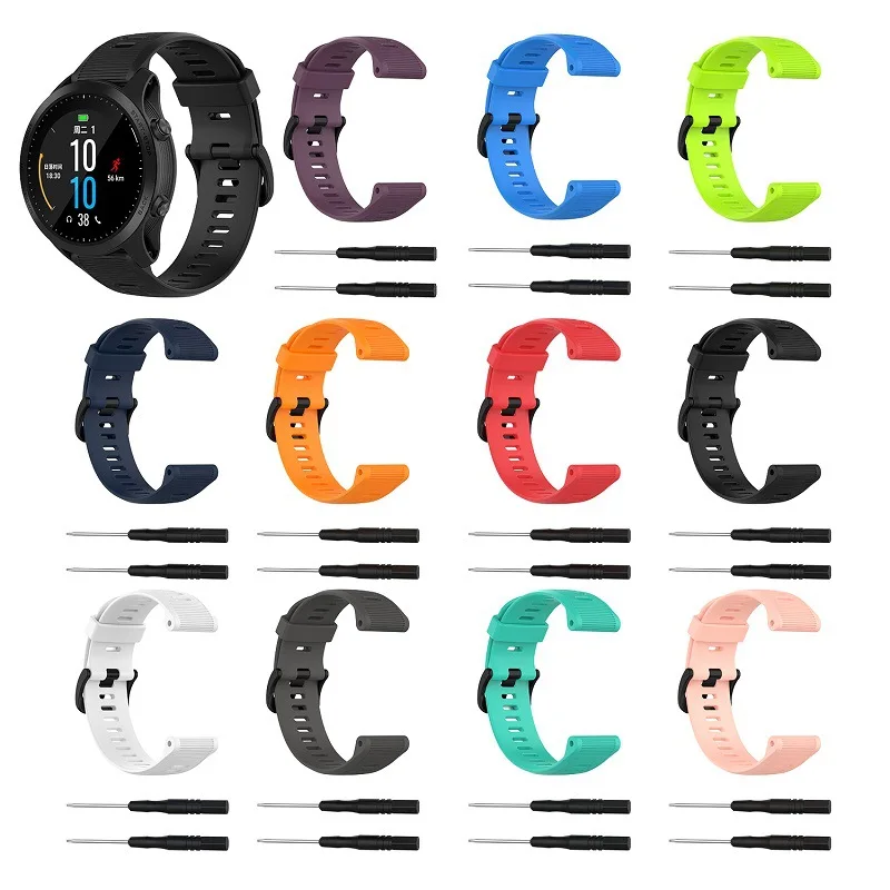 

New Fashion Sports Silicone Watch Band Bracelet Strap For Garmin Forerunner 945 935 Case PC Color Replacement Wristbands Soft