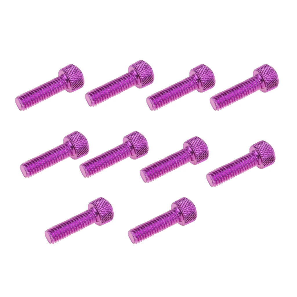 10 шт. M6x20mm 316 алюминиевая Шестигранная головка колпачок болты винты фиолетовый |