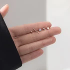 Серьги-гвоздики женские из серебра 925 пробы, гипоаллергенные