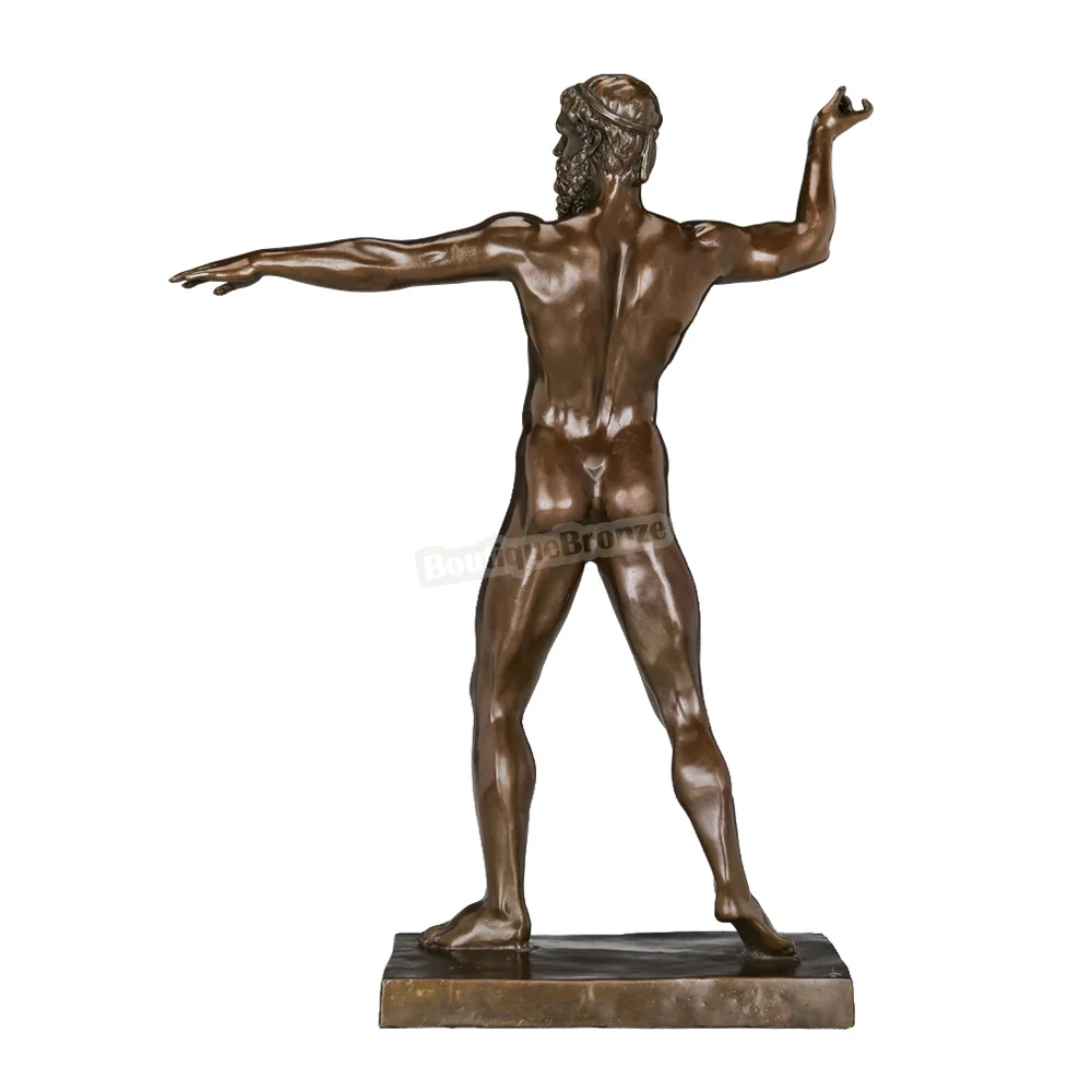 

Large Poseidon Statue Pure Bronze Greek Lord God of the Sea Sculpture Collectible Figurine Home Decor Accessories Classical Art
