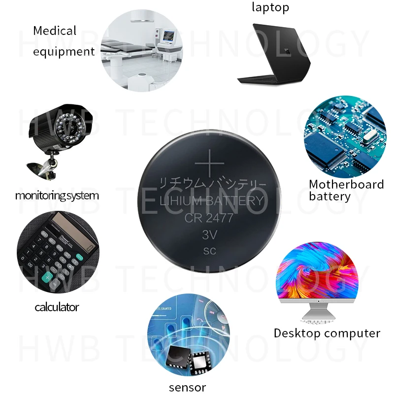 Высокое качество новинка 3 шт. CR2477 в 1000 мА · ч литиевая кнопка для монет батарея