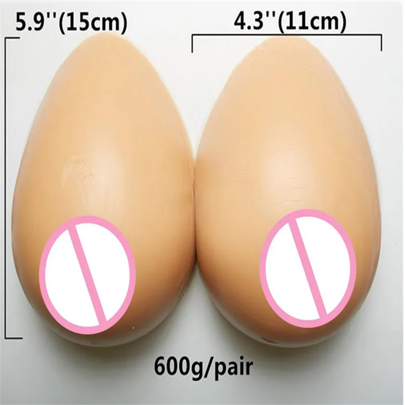 

2020 600g Silicon Breast Form Hot Sale Lifelike Soft Artificial Silicone Fake boobs For Crossdressers Drag Queen Shemale