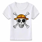 Детская одежда футболка цельная детская футболка для мальчиков и девочек с изображением флага пирата, рубашки для малышей oal329