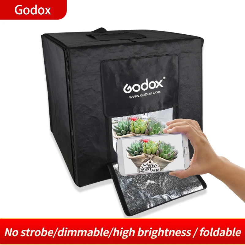 

Godox LST60 60*60 см/LST40 40*40 см/LST80 80*80 см фотостудия Светодиодная настольная палатка для съемки портативная светильник фтбокс