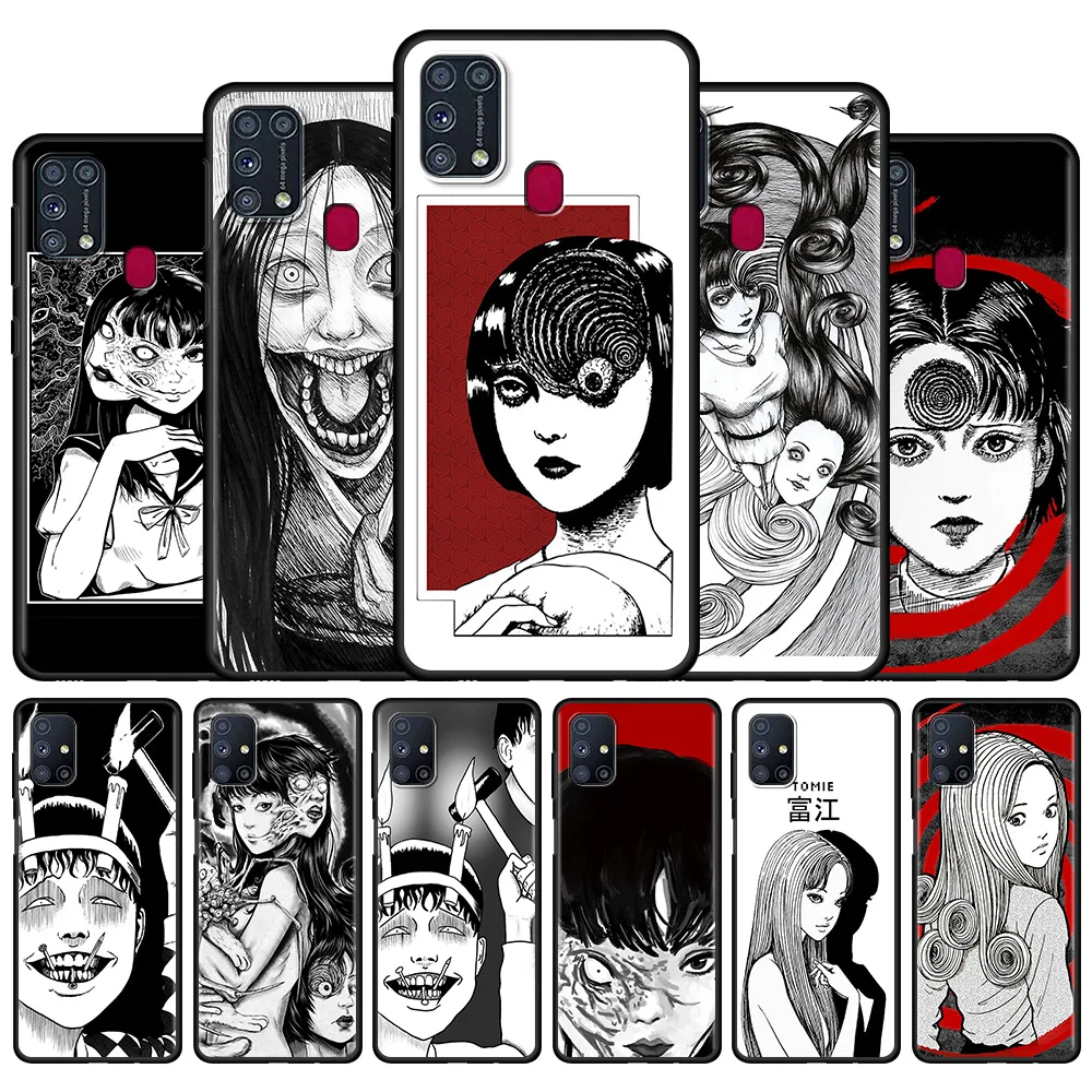 

Phone Bag For Samsung Galaxy A50 A70 A10 A30 A20e A20s A10S A40 A90 5G A10e M51 M31 Soft Silicone Case Comics Junji Ito