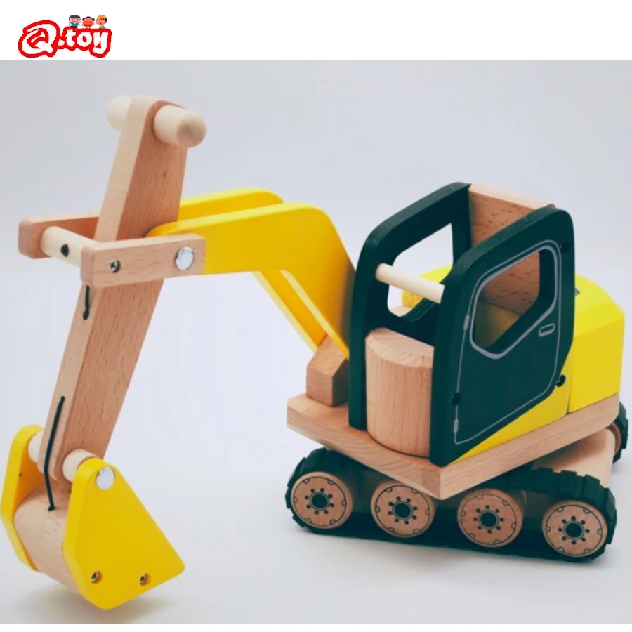 

wooden toys car model toy vehicles for children Excavator Toy Diecast Engineering Vehicle Tractor Digger Children Car Model gift
