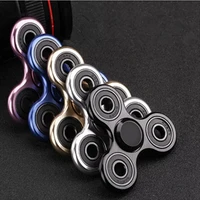 70mm triangle finger aluminum alloy metal spinner no box r188 bearing turn for 5 minutes child toys decompression toy spinner