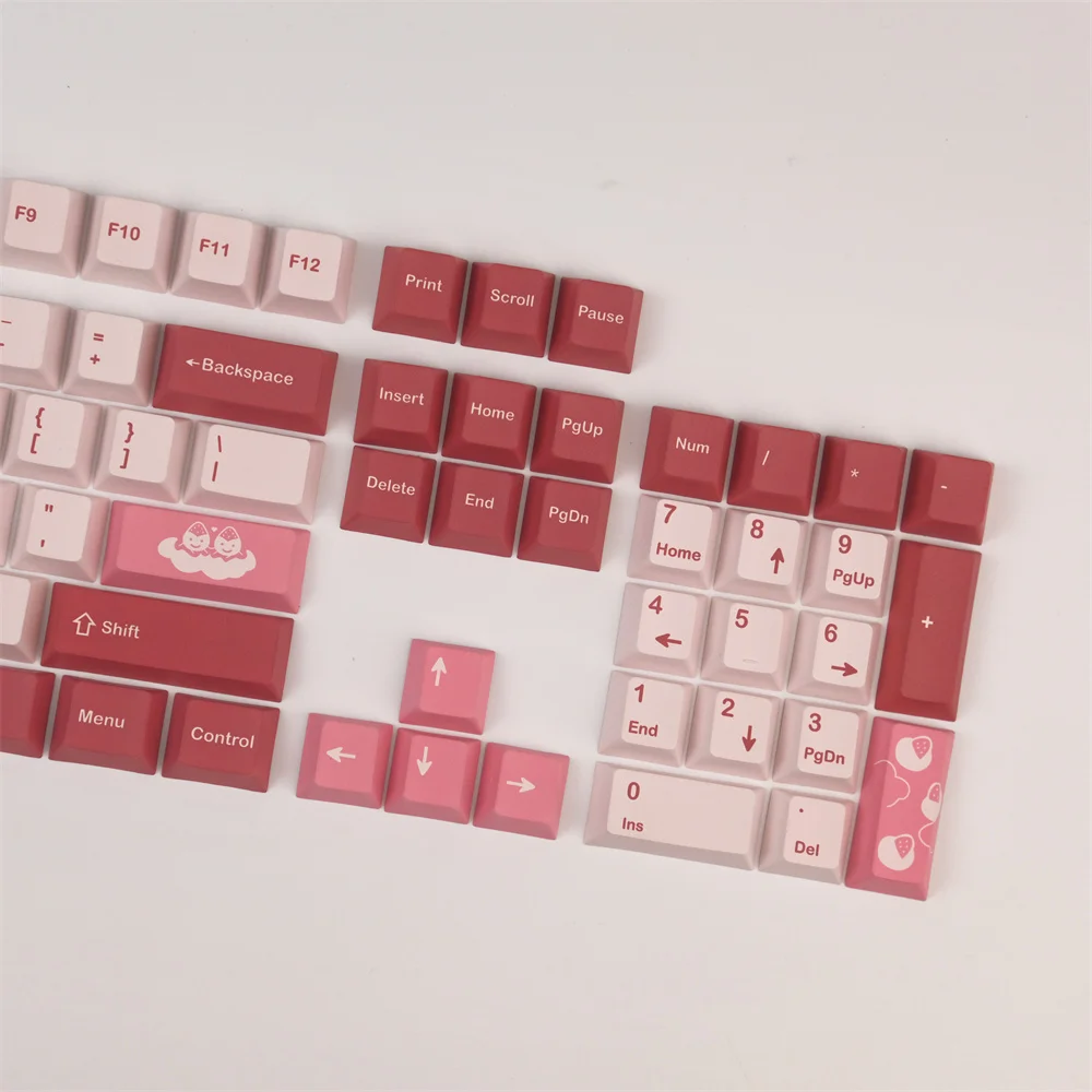 Клавишные колпачки GMK Daifuku PBT с 135 клавишами в форме вишни наборы сублимационных