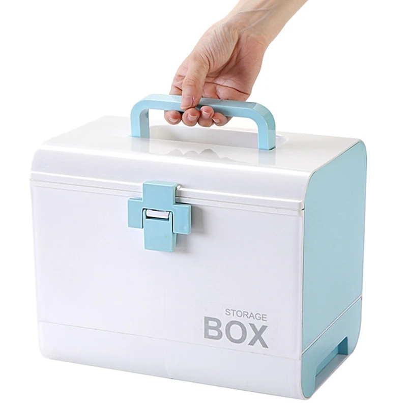 

Portable First Aid Kit Storage Box Medicine Box Container Emergency Kit Multi-Layer Storage Organizer