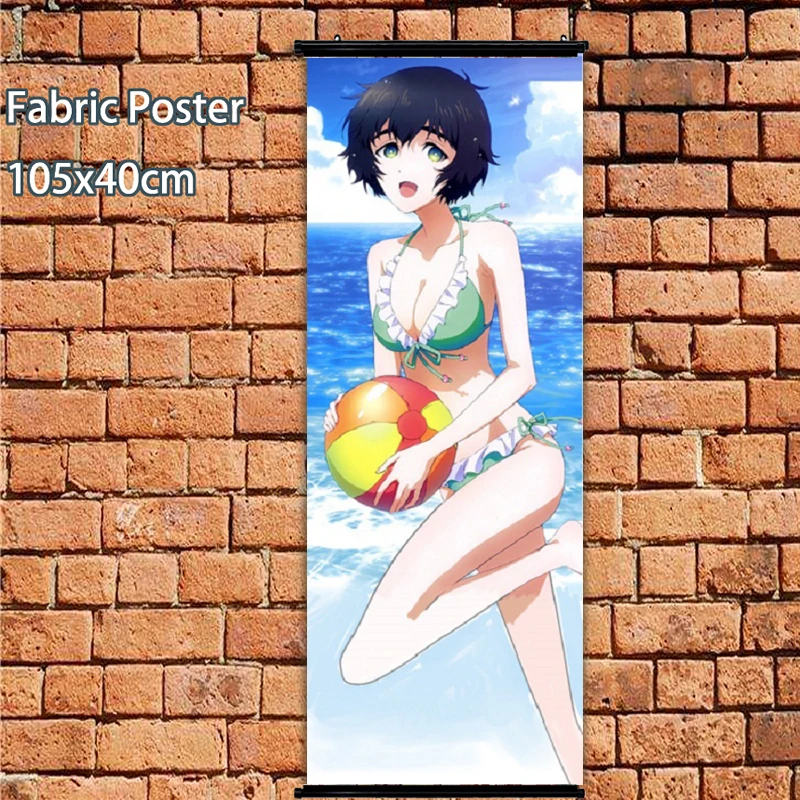 Аниме плакат Steins Ворота Makise Kurisu otaku настенный художественный Декор 105x40 см