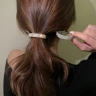 Женская заколка для хвоста, золотистая или Серебристая элегантная заколка с блестящими кристаллами, аксессуар для волос, 2021