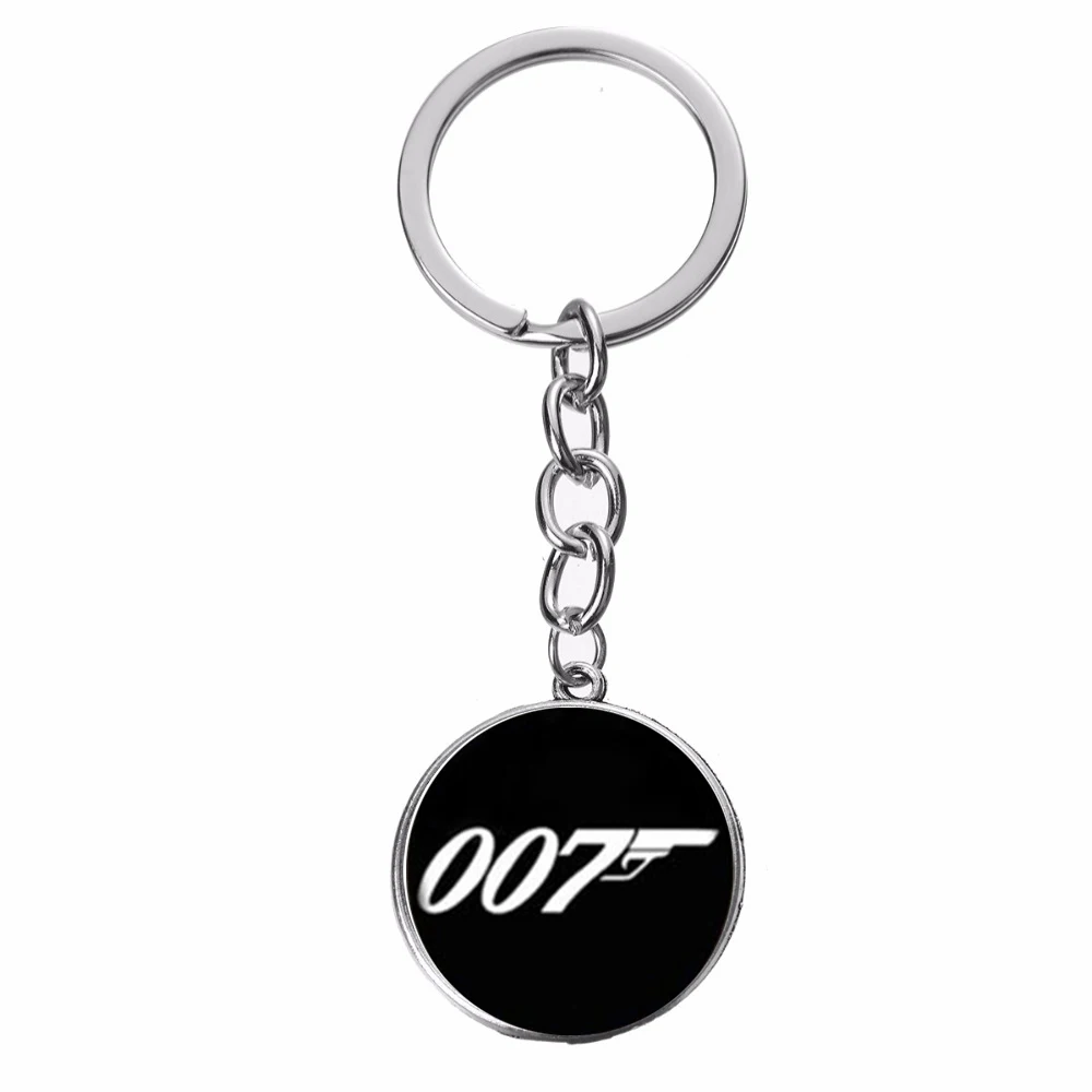 Брелок CHSXY Джеймс Бонд 007 для ключей искусство фото стекло время драгоценный