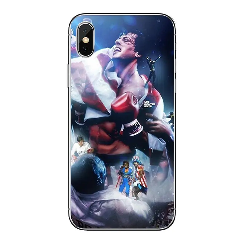 Рокки Бальбоа боксерский рисунок для iPod Touch iPhone 4 4S 5 5S 5C SE 6 6S 7 8 X XR XS Plus MAX мягкие