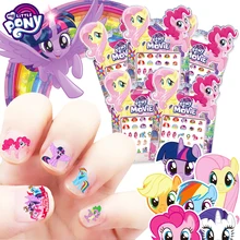 My Little Pony Unicorn Nail Sticker Children Baby Kids Makeup Toy Princess Elsa Anna Sofia Snow White Mickey Minnie Sticker Gift