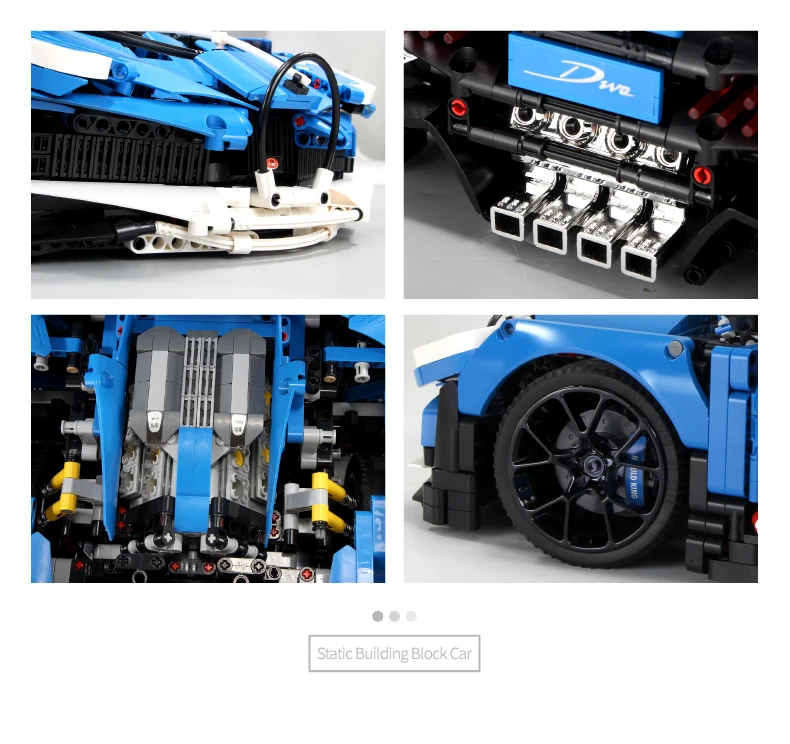 Техническая серия MOC 20086 набор для сборки спортивных гоночных автомобилей с синей