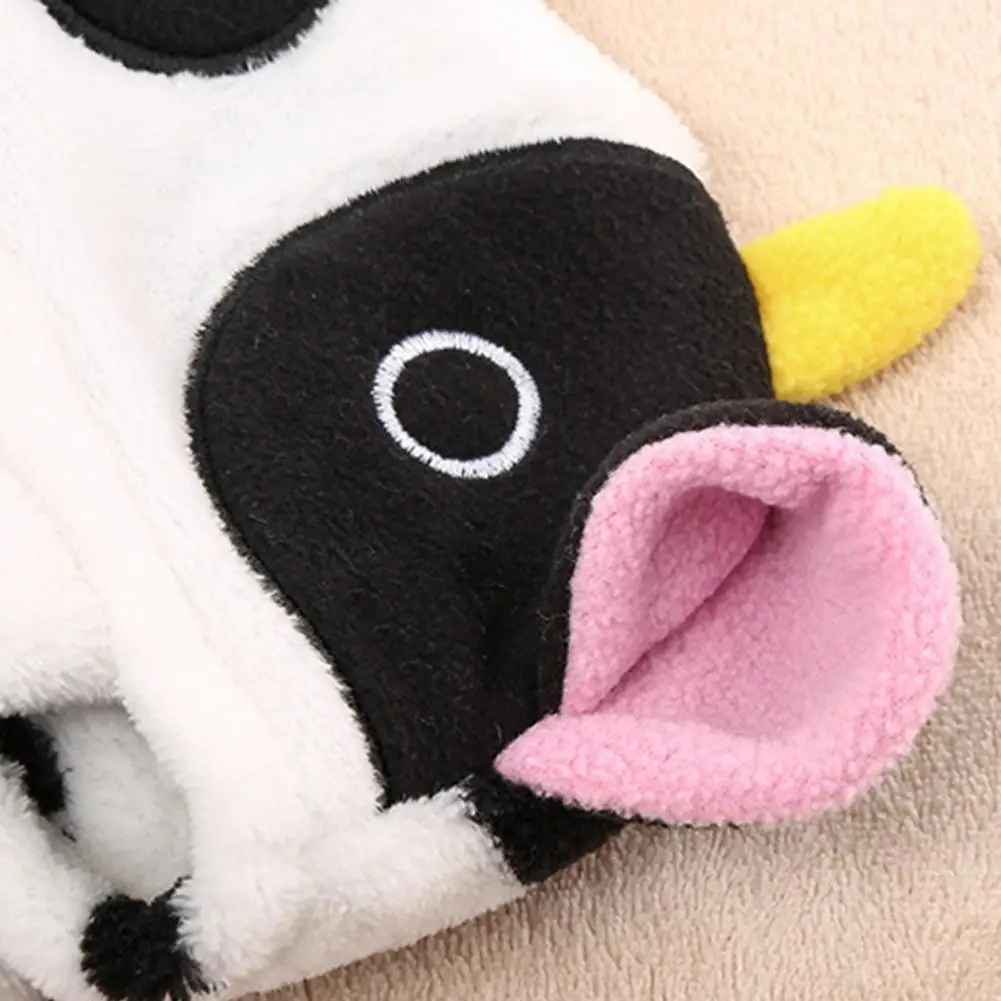 

Fashion Hooded Autumn Winter Pet Dog Cartoon Cow Design Four Legs Hoodie Coat