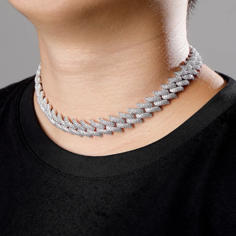 Большая кубинская цепочка TOPGRILLZ Майами с застежкой сверкающее ожерелье из