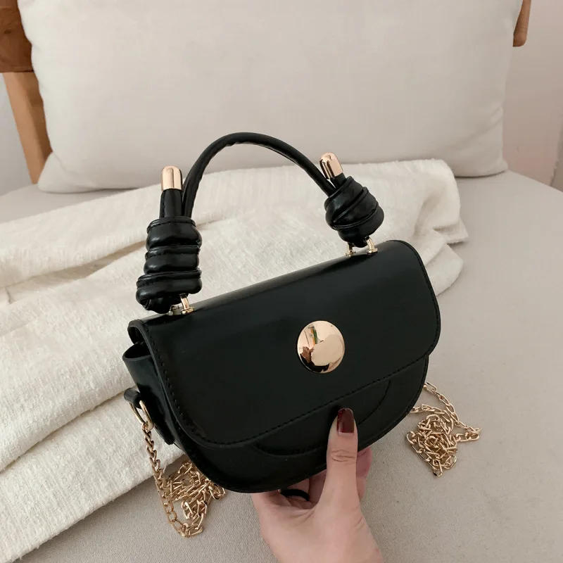 Мини-сумка для женщин 2020 модная кожаная полукруглая женская сумка Наплечные