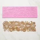 Пейсли силиконовые формы кружева коврик Дизайнер Diy Глина Ремесло текстура Stampi в силиконовой эпоксидная смола, форма Stampo Cemento