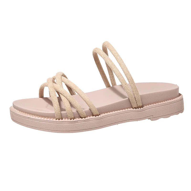 

Rubber Slippers Shoes Woman 2021 Pantofle Luxury Slides Shale Female Beach New Designer Flat Sabot Rome PU Basic Scandals