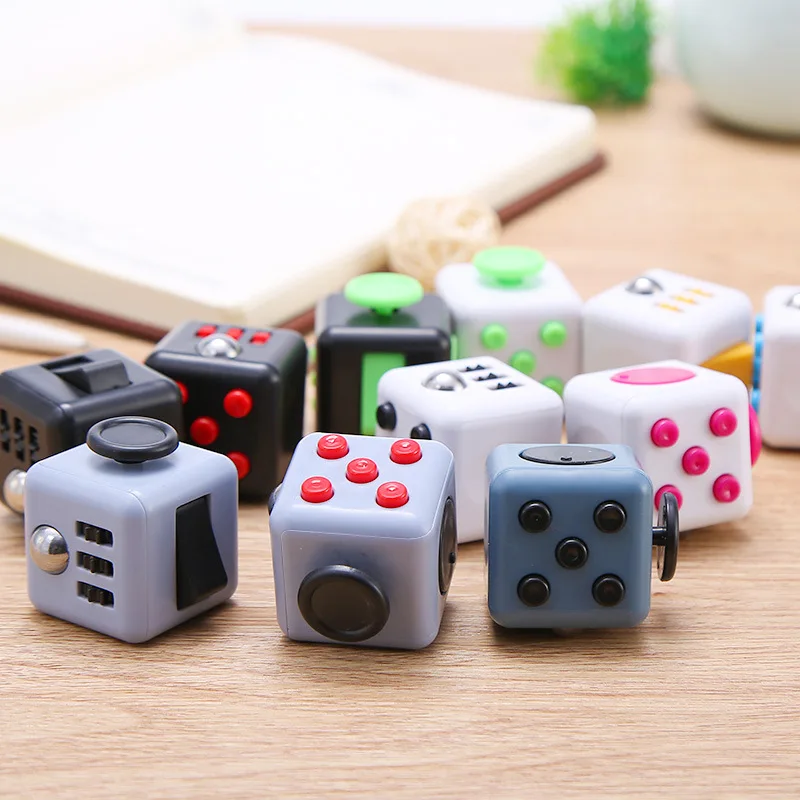 

Mksafn Fidget Toys Hands Autism ADHD Anxiety Relief Focused Children 6-sided Magic Anti-stress Decompression Finger Rotating Toy